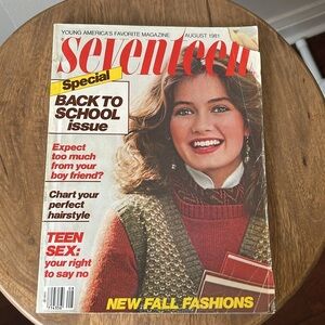 Vintage 80's Seventeen Magazine Rare Back to School Edition August 1981
